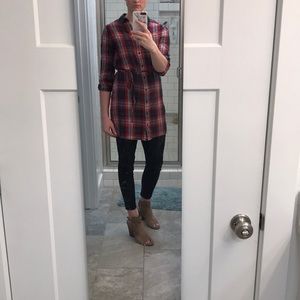 Banana Republic plaid shirt dress size 6
